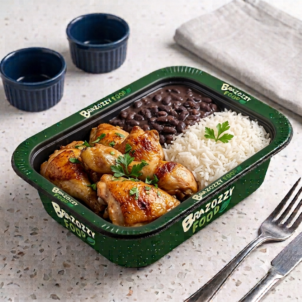 Roast Chicken with Rice & Beans