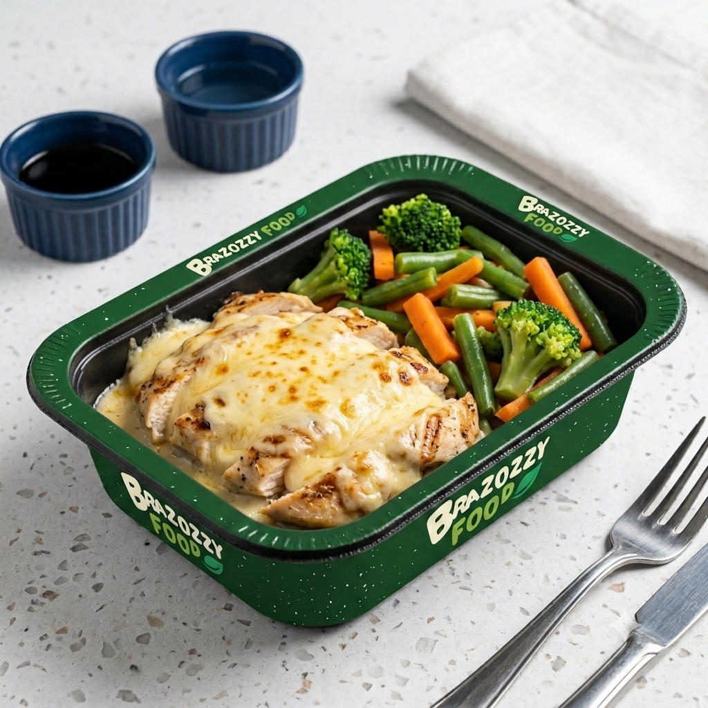 Grilled Chicken with Cheese Sauce & Veggies